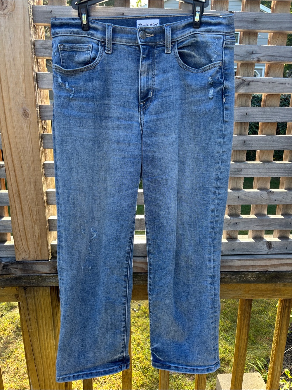 Women’s Ankle Cropped Jeans in Light Blue